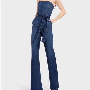 Alice and Olivia Gorgeous Susy Denim Jumpsuit.